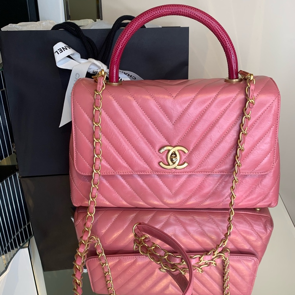 Chanel Coco Lizard Handle